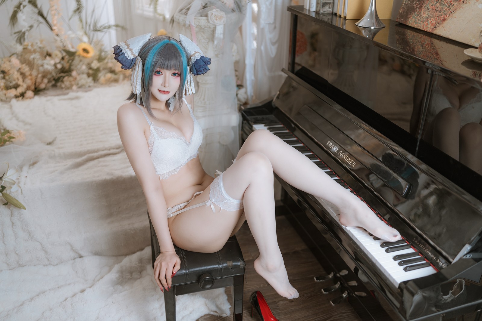 兔胖胖min – 碧蓝航线 柴郡 礼服 Cosplay 高清写真集（40P-674.7MB）插图2