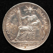 10 céntimos de piastra. Indochina francesa 1900. PAS7621