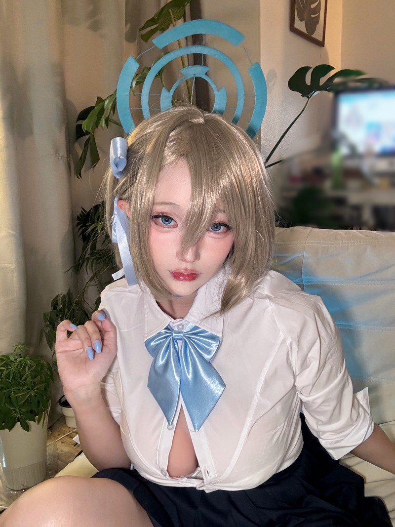 切切Celia 明日奈制服 Asuna Cosplay 自拍写真 17P+7V插图1