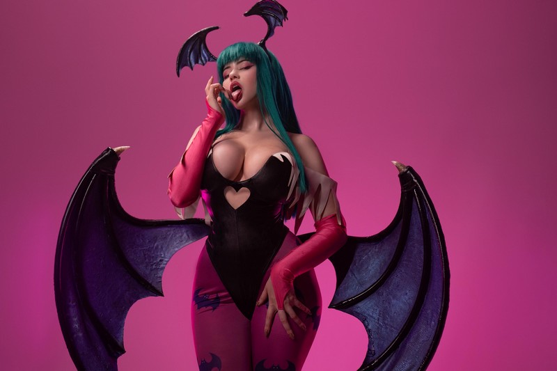 Alina Becker 莫莉甘 Morrigan Cosplay 暗黑系角色写真【40P-77.6M】插图9