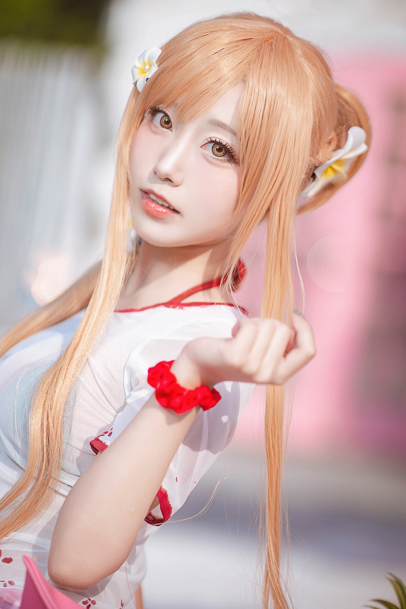 切切Celia 亚丝娜泳装 Asuna Cosplay 高清写真 21P插图5