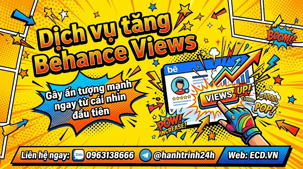 dịch vụ tăng behance views 2026 tăng impression