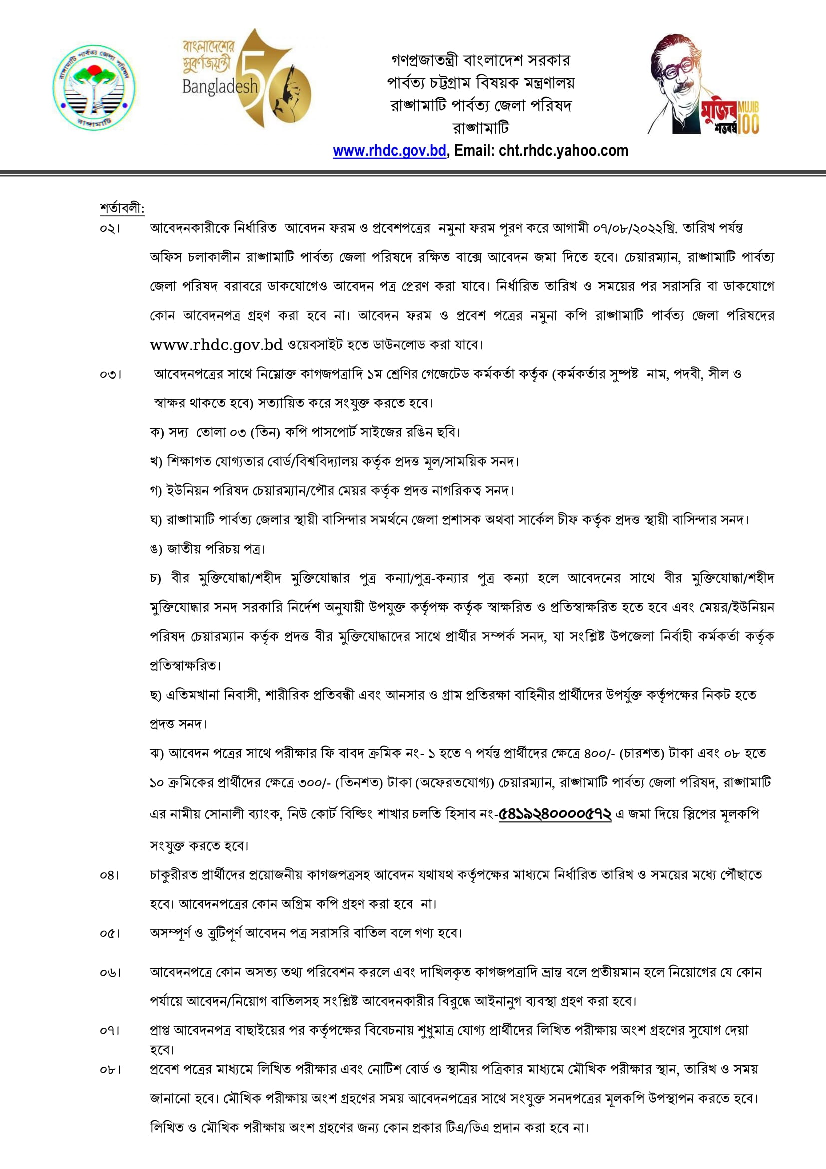 District Council office Job Circular