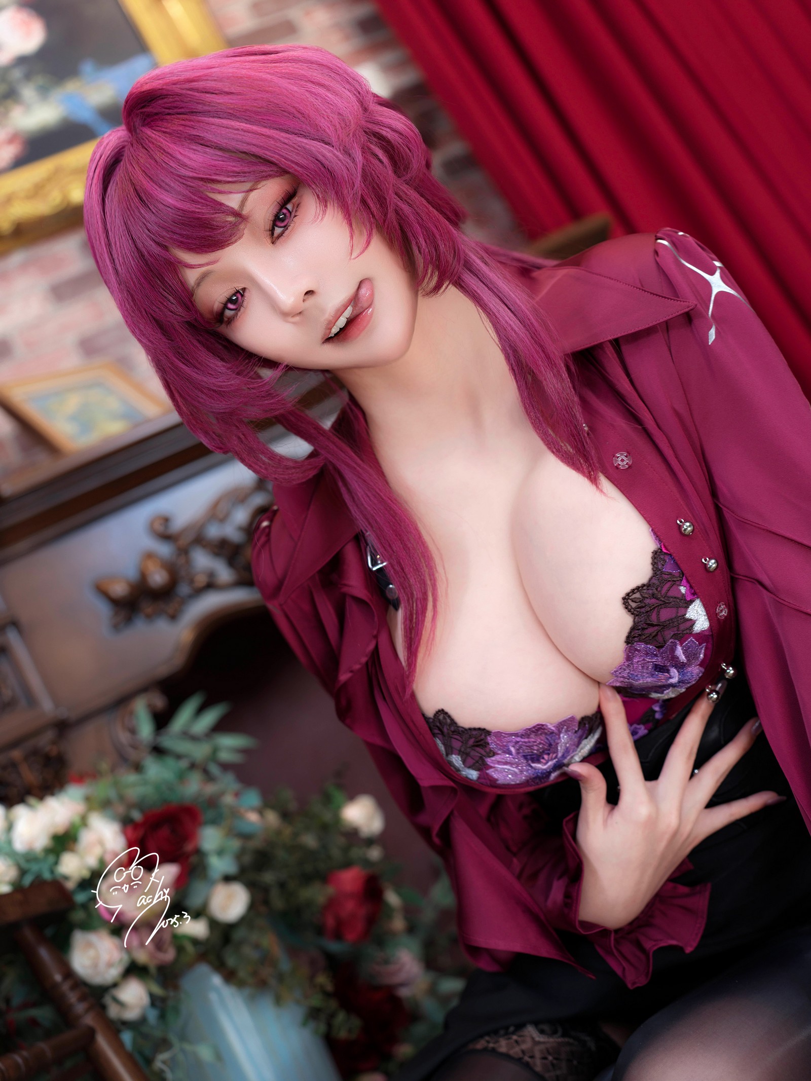 Machi马吉 Kafka 卡芙卡Cosplay写真合集｜魅惑风高清套图（68P-238.2M）插图7