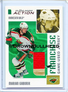 2003-04 ITG Action Jerseys #M-255 [Marian Gaborik] [Minnesota Wild] [Franchise] [~100] [swatch=red g
