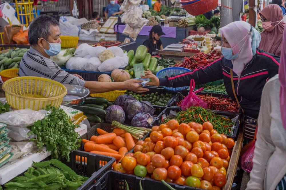 Vegetable market in Malaysia