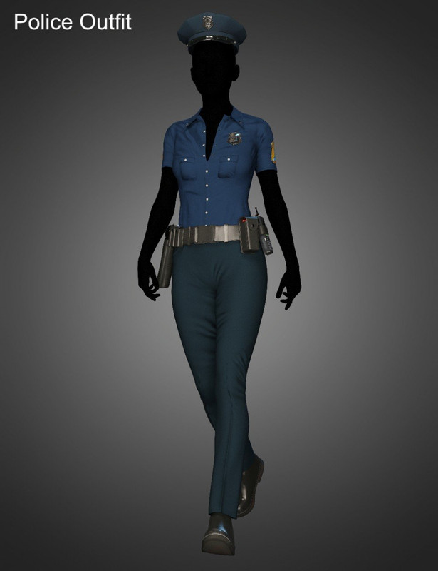 FG Police Woman Outfit for Genesis 8 Female(s)