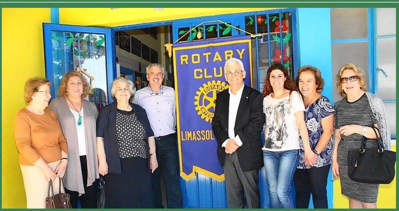 Rotary Club members visiting nursery school