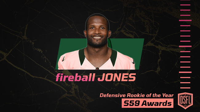 009 DSFL defensive rookie of the year WIN