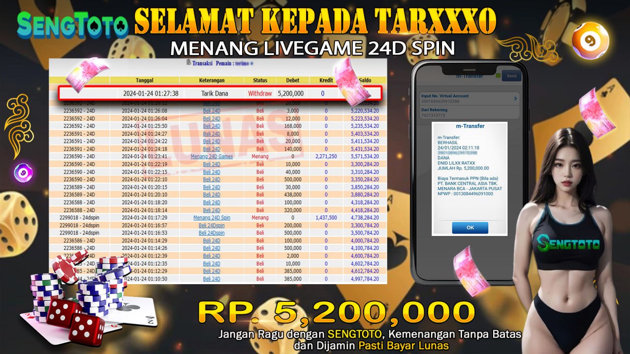 BUKTI PEMBAYARAN LIVEGAME 24D SPIN