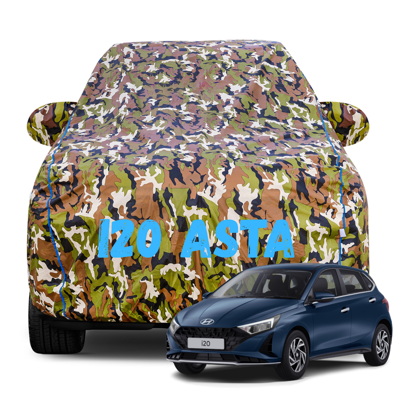 i20 Asta Army Car Cover