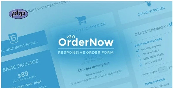 OrderNow – Responsive PHP Order Form Script