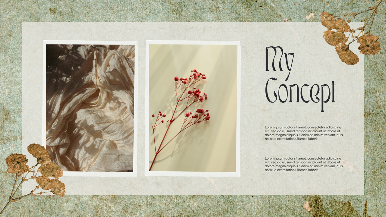 Green Collage Vintage My Creative Portfolio Presentation