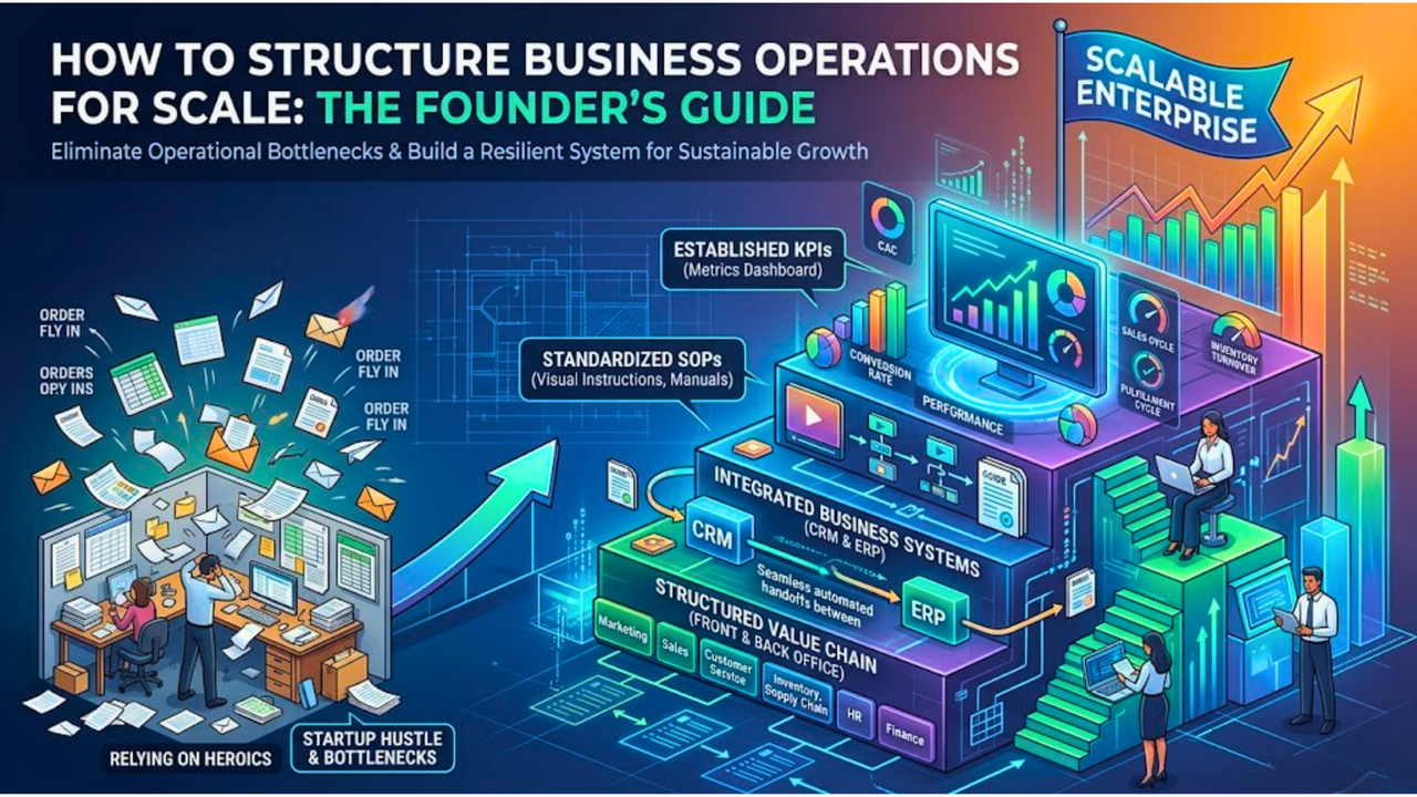 How to Structure Business Operations for Scale: The Founder’s Guide