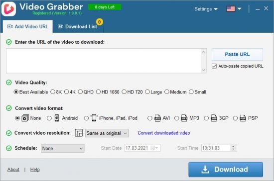 Auslogics Video Grabber 1.0.0.3 Multilingual + Portable