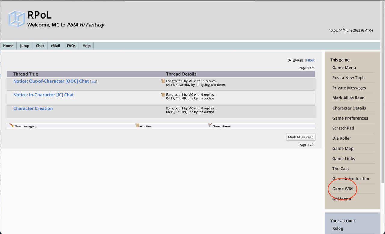 RPoL Responsive - Game Wiki