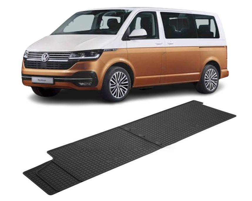 Set 2 covorase Volkswagen T6. 1 Transporter/Caravelle 2019- Randul 22015, din cauciuc 100%, compatibile cu autoturismul Volkswagen T6.