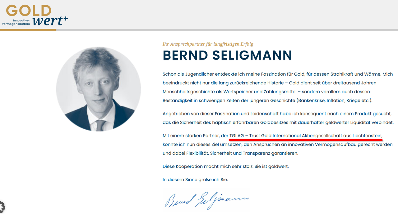 www.goldwert-plus.de - Bernd Seligmann, Kiel - mit Foto