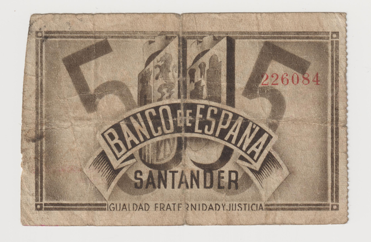 Serie Banco de España Santander, 1 de noviembre de 1936. Documento-escaneado93-10