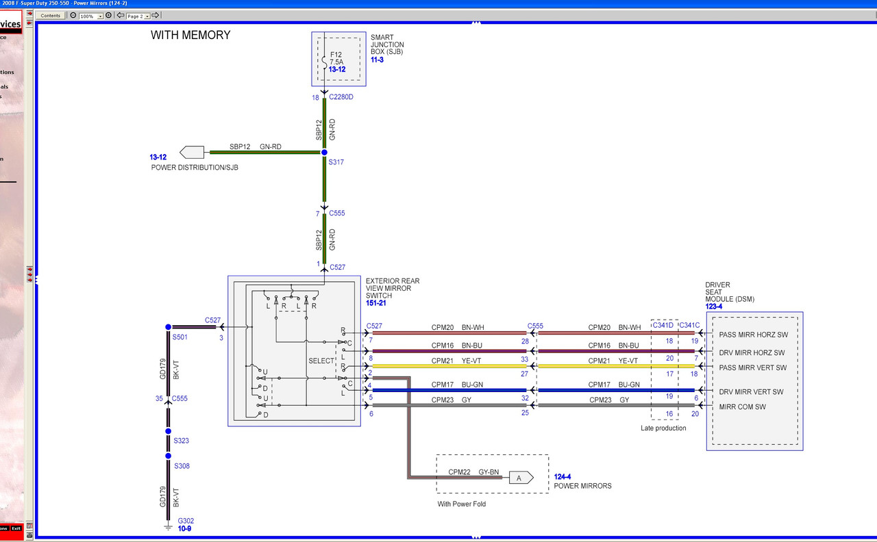 2004 Ford F350 Power Mirror Wiring Diagram