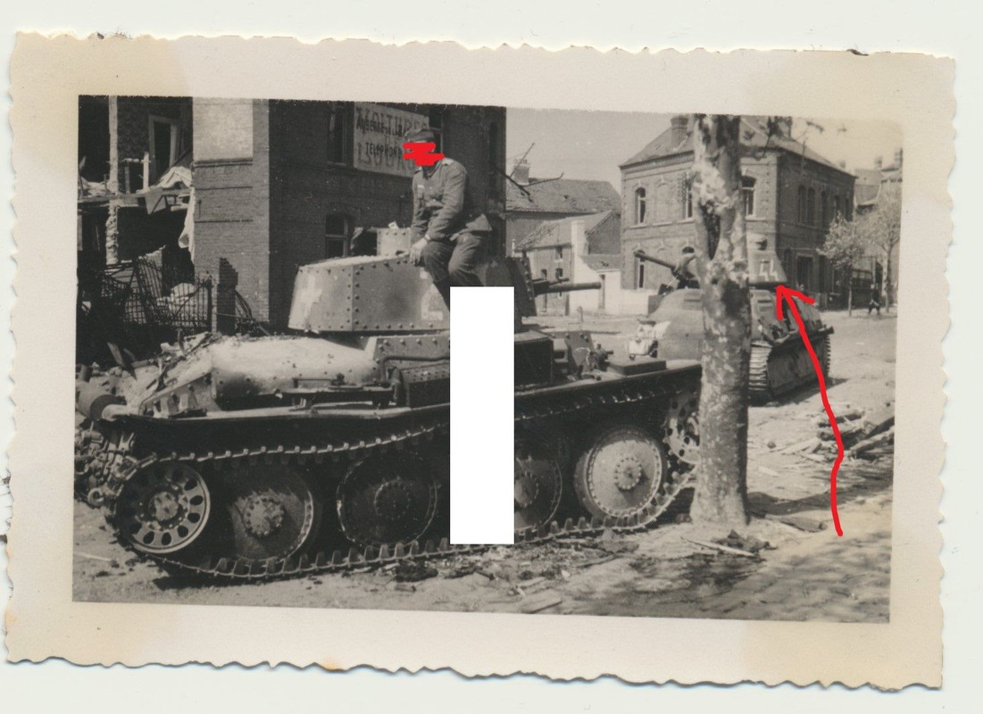 Frankreich dt Panzer 38 T und fränzösischer Somoa S35 Panzerschlacht