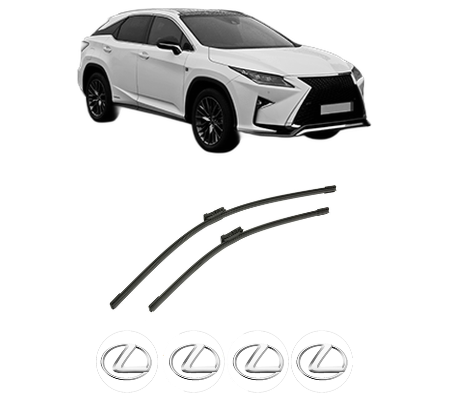 Set stergatoare auto LEXUS RX (_L2_) din 2015-2017, pentru parbriz auto, 2 bucati, Bosch Aerotwin, din cauciuc siliconat rezistent, 4 Stickere Auto LEXUS