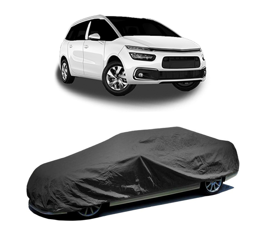Husa tip prelata auto pentru CITROEN C4 SPACETOURER (3D_) 2018 - 2019,culoare negru, material textil impermeabil, rezistanta la intemperii praf UV, CARPASSION Husa Protectie