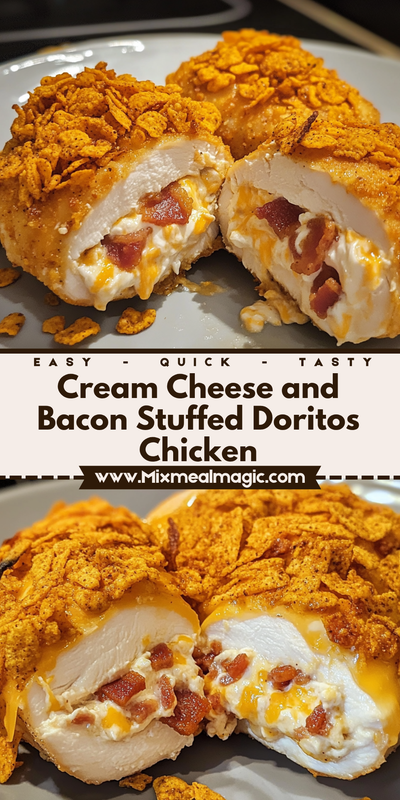 Cream Cheese and Bacon Stuffed Doritos Chicken