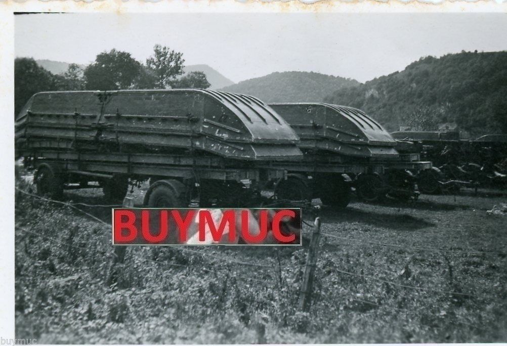 FOTO WEHRMACHT PONTON ANHÄNGER
