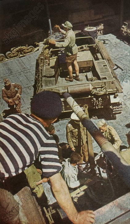 Nachschub für das dt. Afrikakorps, 1942.