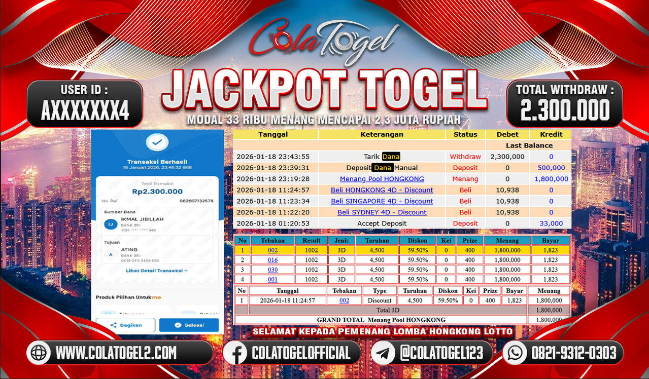 JACKPOT HONGKONG LOTTO!!