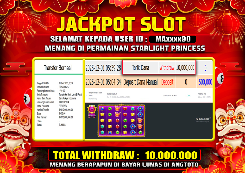 BUKTI JACKPOT LUNAS ANGTOTO