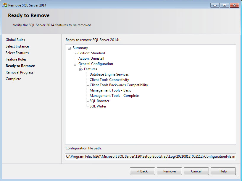 Uninstall SIMATIC WinCC Runtime Prof. SQL Server Instance Uninstall SIMATIC WinCC Runtime Prof. SQL Server Instance