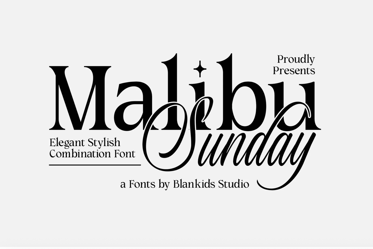 Malibu Sunday an Elegant Stylish Font Combination