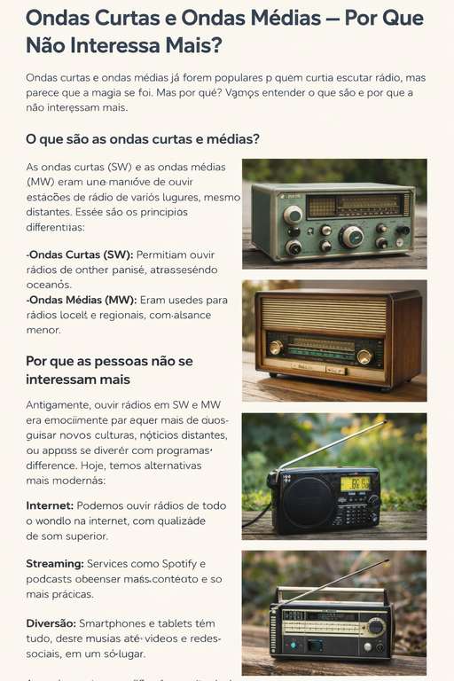 Rádio antigo ondas curtas