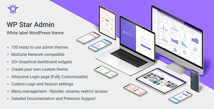 WP Star – White Label WordPress Admin Theme Plugin