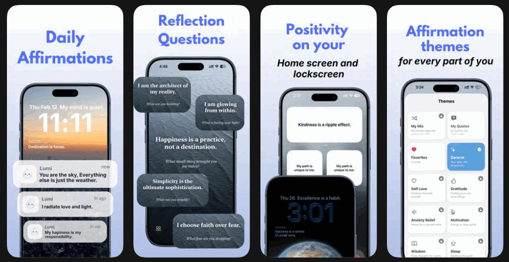 Ứng dụng Lumi câu nói truyền cảm hứng hàng ngày