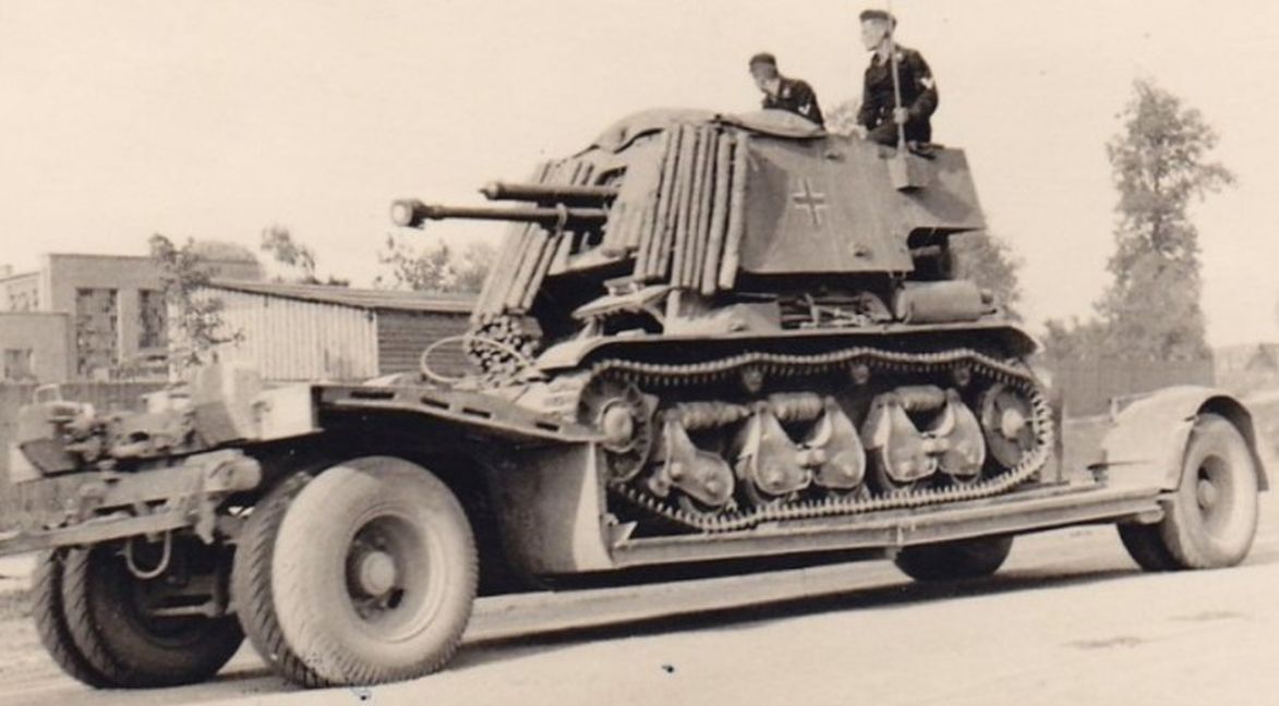 Sd Ah 115 loaded with a 4,7 cm PaK(t) auf Panzerkampfwagen 35R(f)