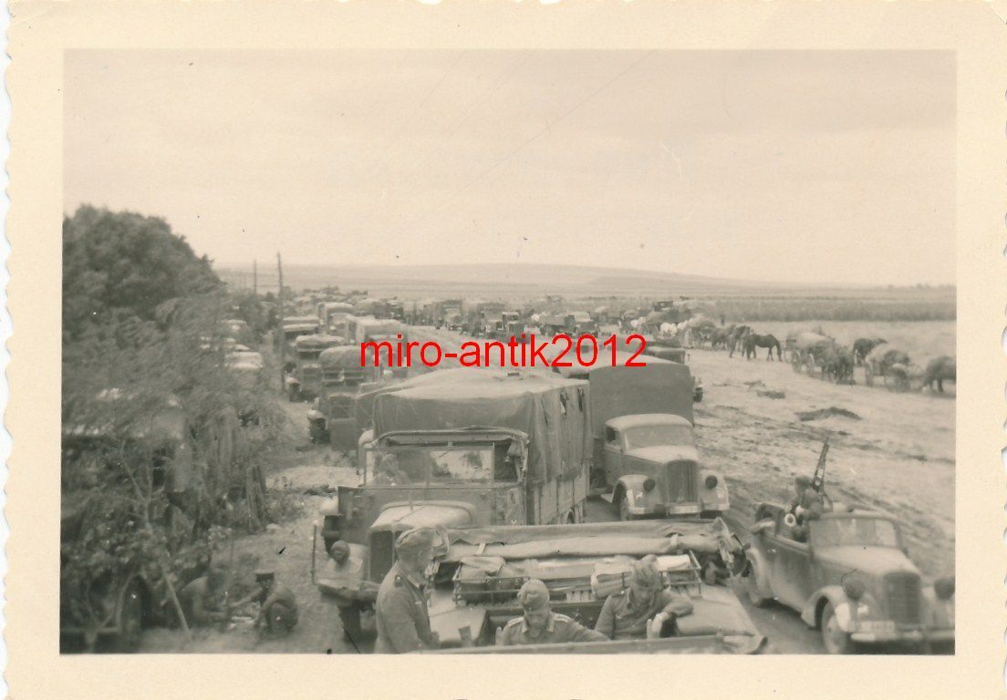 Foto, Wehrmacht, großer LKW Konvoi, Bessarabien,