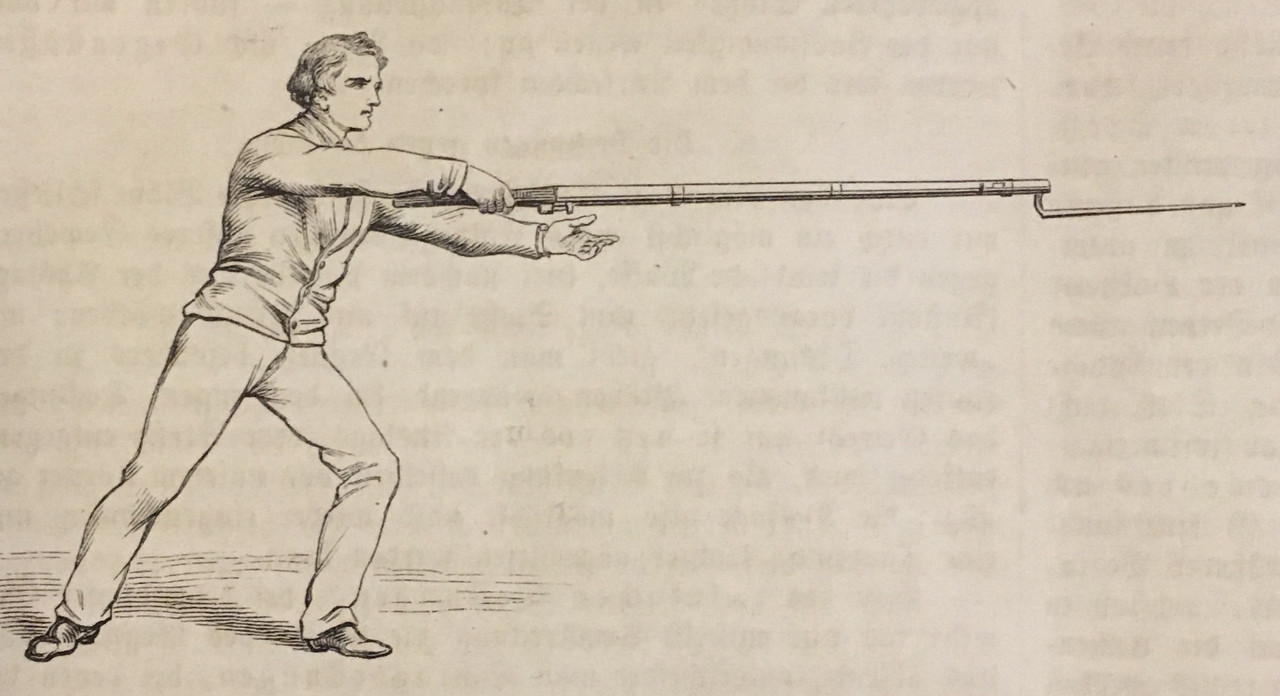 Wassmannsdorff 1864 Der Stoß gerade aus mit einer Hand