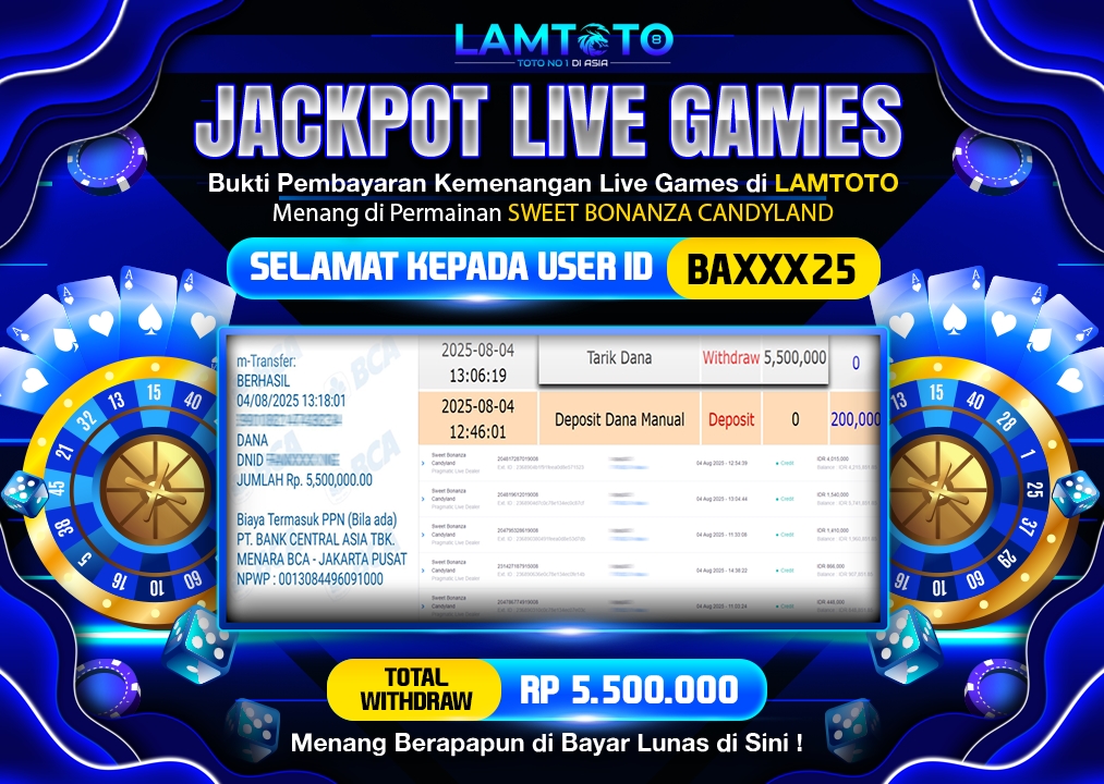 BUKTI JACKPOT LUNAS LAMTOTO