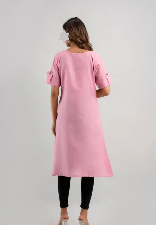 Fashionable Cotton Slub Dijital Print Anarkali Kurti For Women Color 11 (R108)