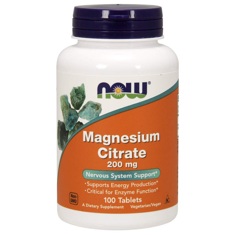 Now Magnesium Citrate 200Mg Tabs 100S