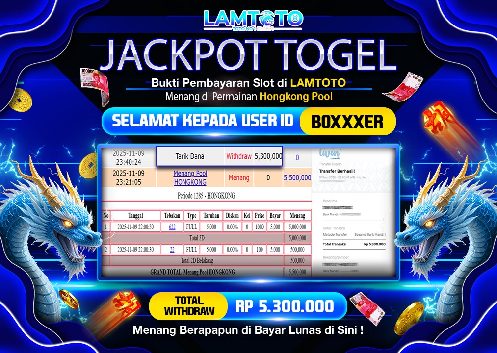 BUKTI JACKPOT LUNAS LAMTOTO