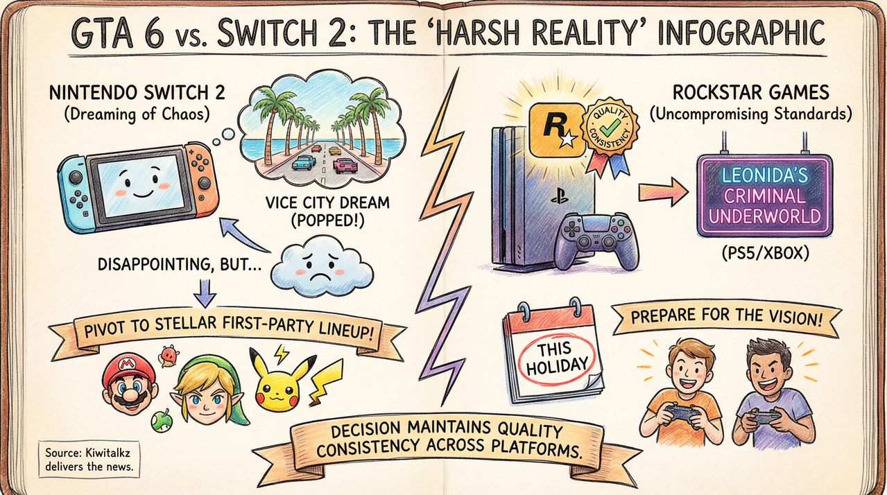 Open world gaming console displaying cityscape game graphics