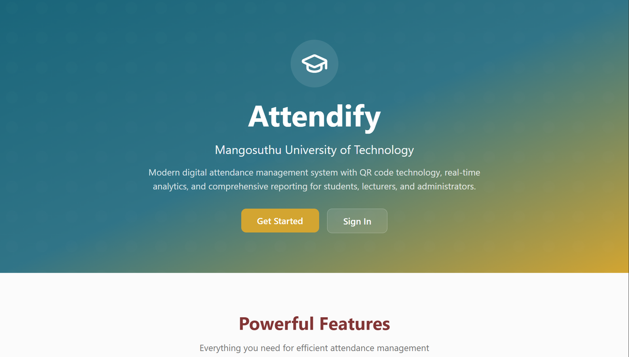 MUT Attendify Attendance System