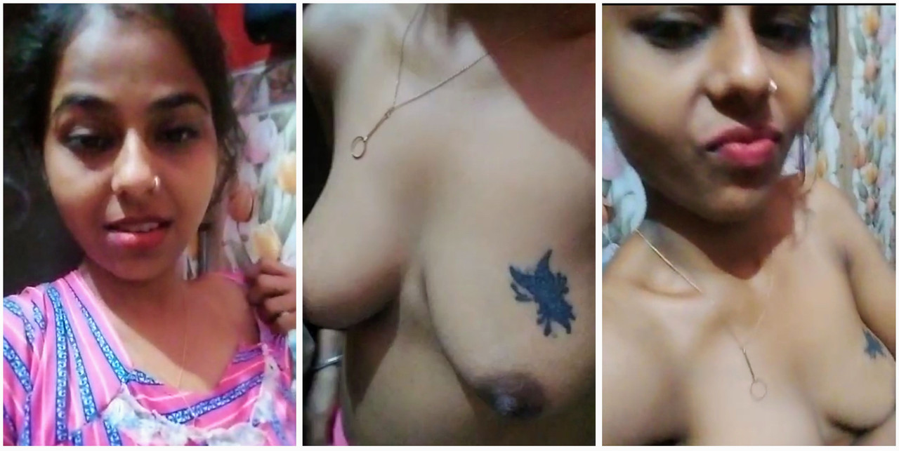 Naughty desi bhabhi rubbing her boob closeup