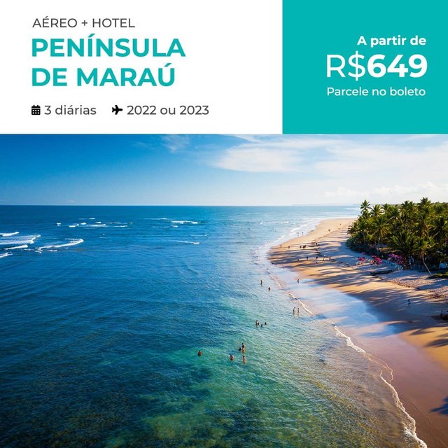 Pacote de Viagem Península de Maraú – 2022 e 2023