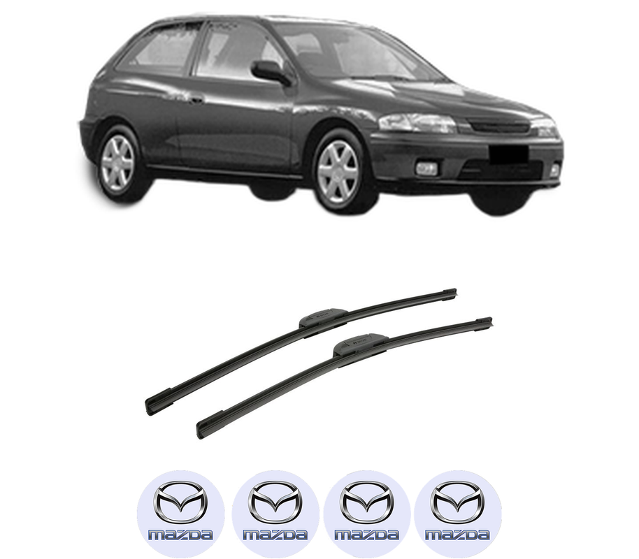 Set stergatoare auto MAZDA 323 P V (BA) din 1996-1998, pentru parbriz auto, 2 bucati, Bosch Aerotwin Retrofit, din cauciuc siliconat rezistent, 4 Stickere Auto MAZDA