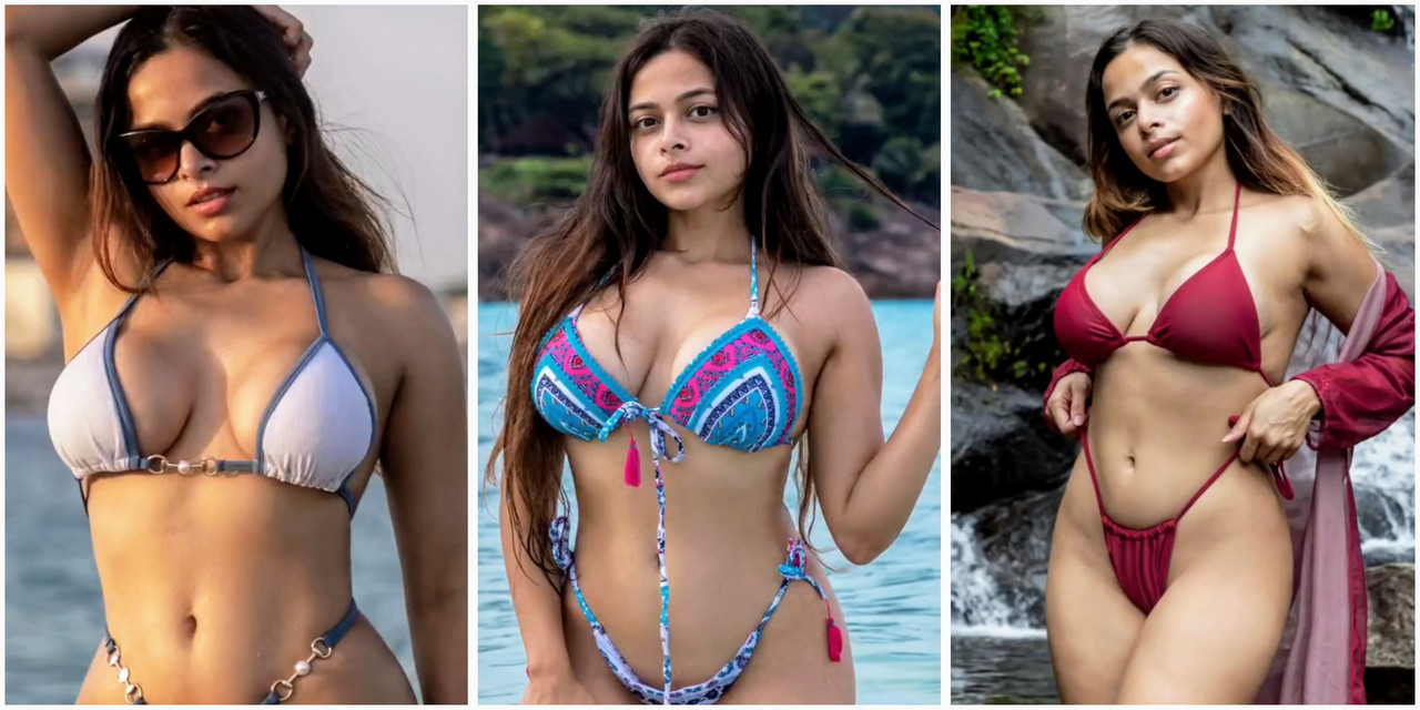 Aswitha flashing her boobs and ass